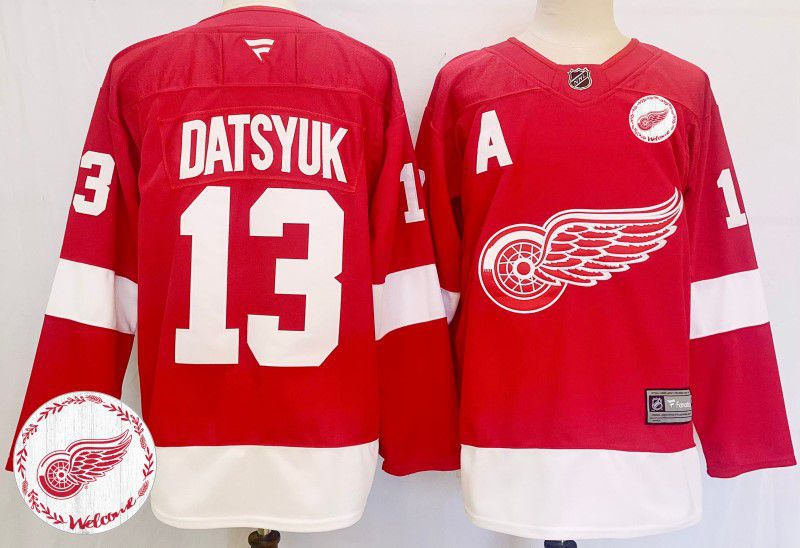 Men Detroit Red Wings #13 Datsyuk Red Fanatics 2025 NHL Jersey style 2->detroit red wings->NHL Jersey